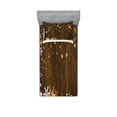 thumbnail image 1 of Ambesonne Christmas Fitted Sheet & Pillow Sham Set, Wood and Snowflakes, Twinxl, Brown White, 1 of 2
