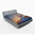 thumbnail image 1 of Ambesonne Christmas Fitted Sheet, Santa Claus and Gift, Full Size, Multicolor, 1 of 2