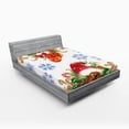 thumbnail image 1 of Ambesonne Christmas Fitted Sheet, Stocking Santa Hat, Queen Size, Multicolor, 1 of 2