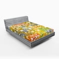 thumbnail image 1 of Ambesonne Christmas Fitted Sheet, Xmas Grunge Stars, Queen Size, Multicolor, 1 of 3