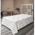 thumbnail image 1 of Ambesonne Christmas Flat Sheet, Happy Foxes Wearing Scarf, Twin Size, White Champagne and Pale Blue, 1 of 1