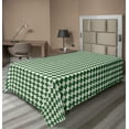 thumbnail image 1 of Ambesonne Christmas Flat Sheet, Retro Argyle, TwinXL Size, Green White, 1 of 1