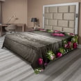 thumbnail image 1 of Ambesonne Christmas Flat Sheet, Rustic Balls Branch, California King, Brown Pink, 1 of 1