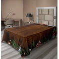 thumbnail image 1 of Ambesonne Christmas Flat Sheet, Rustic Home Baubles, Twin Size, Multicolor, 1 of 1