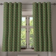 thumbnail image 1 of Ambesonne Christmas Grommet Curtain, Candy Canes, 50" x 63", Green Red White, 1 of 6