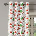 thumbnail image 1 of Ambesonne Christmas Grommet Curtain Single Panel, Xmas Tree Santa Claus, 50"x60", Green and Red, 1 of 5