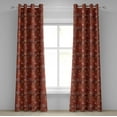 thumbnail image 1 of Ambesonne Christmas Grommet Curtain, Snowflakes, 50" x 120", Red Yellow and White, 1 of 6