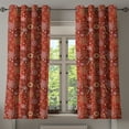 thumbnail image 1 of Ambesonne Christmas Grommet Curtain, Snowflakes, 50" x 63", Red Yellow and White, 1 of 6