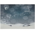 thumbnail image 1 of Ambesonne Christmas Jigsaw Puzzle, Snowy Landscape at Night, Heirloom-Quality Fun Activity for Family Durable Cardboard, 1000 pcs, Blue and White, 1 of 5