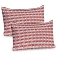 thumbnail image 1 of Ambesonne Christmas Pillow Sham 2 Pack, Winter Deer Snowflake, 26"x20", Ruby White, 1 of 3