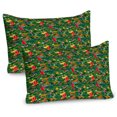 thumbnail image 1 of Ambesonne Christmas Pillow Sham 2 Pack, Xmas Accessories Pine, 36"x20", Dark Green Brown and Red, 1 of 3