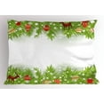 thumbnail image 1 of Ambesonne Christmas Pillow Sham, Coniferous Noel Tree, 26" X 20", Multicolor, 1 of 2