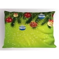 thumbnail image 1 of Ambesonne Christmas Pillow Sham, Hanging Ornaments, 26" X 20", Multicolor, 1 of 2