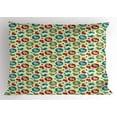 thumbnail image 1 of Ambesonne Christmas Pillow Sham, Pine Tree Ram, 36" X 20", Multicolor, 1 of 2