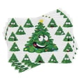 thumbnail image 1 of Ambesonne Christmas Place Mats Set of 4, Xmas Cartoon Funny, Standard Size, Green Yellow White, 1 of 6