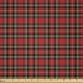 thumbnail image 1 of Ambesonne Christmas Plaid Fabric by the Yard Microfiber, Scottish Squares, 10 Yards, Dark Pink Taupe Beige, 1 of 1
