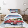 thumbnail image 1 of Ambesonne Christmas Quilted Bedspread Set 2 Pcs, Pickup Truck Ornate, Twin Size, Multicolor, 1 of 5