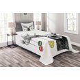 thumbnail image 1 of Ambesonne Christmas Quilted Bedspread Set 2 Pcs, Sketchy Noel Ornament, Twin Size, Multicolor, 1 of 3