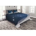 thumbnail image 1 of Ambesonne Christmas Quilted Bedspread Set 3 Pcs, Fantasy Xmas Tree, King Size, Slate Blue White, 1 of 3