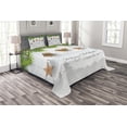 thumbnail image 1 of Ambesonne Christmas Quilted Bedspread Set 3 Pcs, Gingerbread Fir Tree, Queen Size, Pale Brown Pale Grey, 1 of 3