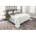 thumbnail image 1 of Ambesonne Christmas Quilted Bedspread Set 3 Pcs, Tree, Queen Size, Purple Grey Green, 1 of 5