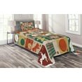 thumbnail image 1 of Ambesonne Christmas Quilted Coverlet 2 Pcs, Gingerbread Man Reindeer, Twin Size, Multicolor, 1 of 2