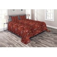 thumbnail image 1 of Ambesonne Christmas Quilted Coverlet 3 Pcs, Snowflakes, King Size, Red Yellow and White, 1 of 4