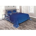 thumbnail image 1 of Ambesonne Christmas Quilted Coverlet 3 Pcs, Various Snowflakes, King Size, Pale Blue Navy Blue, 1 of 4