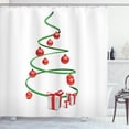 thumbnail image 1 of Ambesonne Christmas Shower Curtain, Abstract Xmas Tree, 69"Wx75"L, Green Red White, 1 of 3