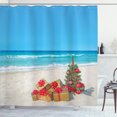 thumbnail image 1 of Ambesonne Christmas Shower Curtain, Beach Sea Summer Calm, 69"Wx75"L, Multicolor, 1 of 4