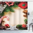 thumbnail image 1 of Ambesonne Christmas Shower Curtain, Cinnamon Candy Cane, 69"Wx75"L, Multicolor, 1 of 3