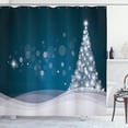 thumbnail image 1 of Ambesonne Christmas Shower Curtain, Fantasy Xmas Tree, 69"Wx70"L, Slate Blue White, 1 of 3