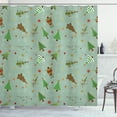 thumbnail image 1 of Ambesonne Christmas Shower Curtain, Holiday Tree Pattern, 69"Wx84"L, Multicolor, 1 of 3