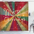 thumbnail image 1 of Ambesonne Christmas Shower Curtain, Merry Xmas to You Art, 69"Wx84"L, Forest Green and Raspberry, 1 of 4