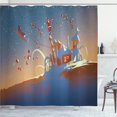 thumbnail image 1 of Ambesonne Christmas Shower Curtain, Santa Claus and Gift, 69"Wx84"L, Multicolor, 1 of 5