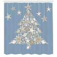 thumbnail image 1 of Ambesonne Christmas Shower Curtain, Sea Life Theme Marine, 69"Wx84"L, Beige Cream, 1 of 3