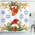 thumbnail image 1 of Ambesonne Christmas Shower Curtain, Stocking Santa Hat, 69"Wx75"L, Multicolor, 1 of 5