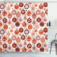 thumbnail image 1 of Ambesonne Christmas Shower Curtain, Vintage Xmas Scene, 69"Wx84"L, White and Vermilion, 1 of 5