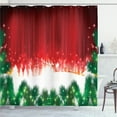 thumbnail image 1 of Ambesonne Christmas Shower Curtain, Xmas Theme, 69"Wx70"L, Red Green White, 1 of 5