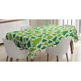 thumbnail image 1 of Ambesonne Christmas Tablecloth Rectangular Table Cover, Fir Tree Silhouettes, 60"x90", Apple Green Fern Green, 1 of 3