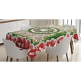 thumbnail image 1 of Ambesonne Christmas Tablecloth Rectangular Table Cover, Fir Wreath Ornaments, 52"x70", Multicolor, 1 of 4