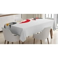 thumbnail image 1 of Ambesonne Christmas Tablecloth Rectangular Table Cover, Happy Santa Penguin, 60"x90", Charcoal Grey Red White, 1 of 3