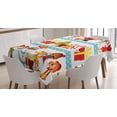 thumbnail image 1 of Ambesonne Christmas Tablecloth Rectangular Table Cover, Joy Santa, 60"x84", Multicolor, 1 of 4