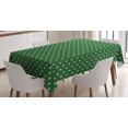 thumbnail image 1 of Ambesonne Christmas Tablecloth Rectangular Table Cover, Little Bells, 60"x84", Green and White, 1 of 4