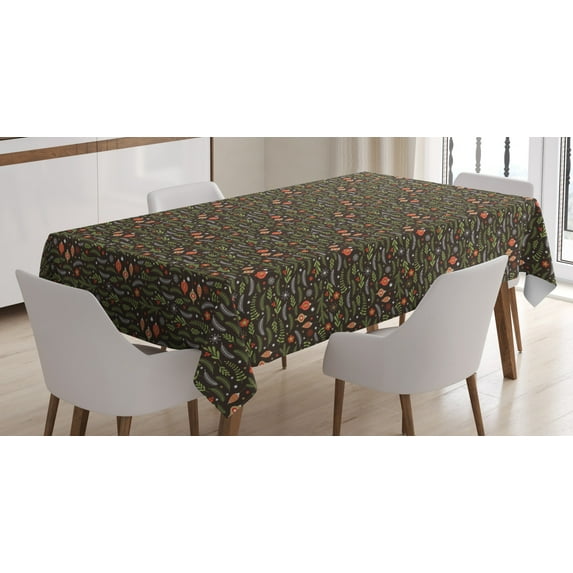 Ambesonne Christmas Tablecloth Rectangular Table Cover, Mistletoe Pine Branch, 60"x90", Multicolor