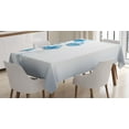 thumbnail image 1 of Ambesonne Christmas Tablecloth Rectangular Table Cover, New Year Countdown, 60"x84", Blue, 1 of 4