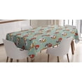 thumbnail image 1 of Ambesonne Christmas Tablecloth Rectangular Table Cover, Owls in Hats Yuletide, 60"x90", Multicolor, 1 of 3