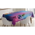 thumbnail image 1 of Ambesonne Christmas Tablecloth Rectangular Table Cover, Party Celebration Xmas, 60"x84", Purple Lilac and Blue, 1 of 4
