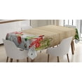 thumbnail image 1 of Ambesonne Christmas Tablecloth Rectangular Table Cover, Pine Wood Planks Snow, 60"x84", Multicolor, 1 of 4