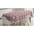 thumbnail image 1 of Ambesonne Christmas Tablecloth Rectangular Table Cover, Pixel Nordic Pattern, 60"x90", Red Black White, 1 of 3